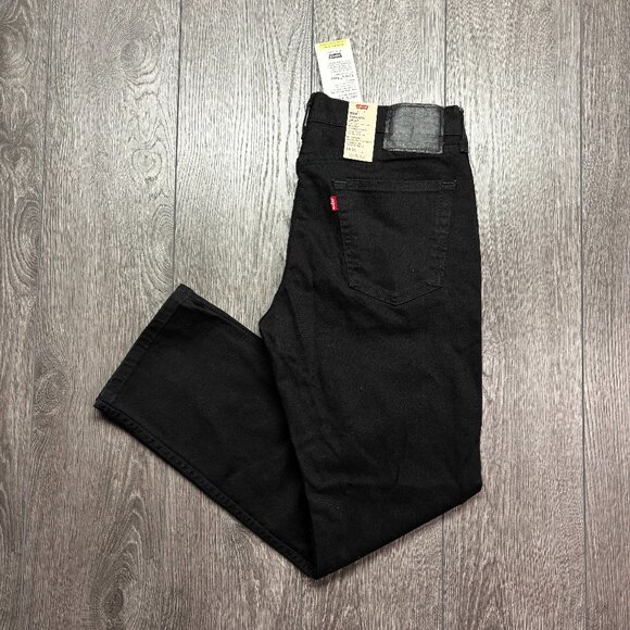 Levis 514 Black Jeans 34 x 30 New Straight NWT Denim - Picture 1 of 11